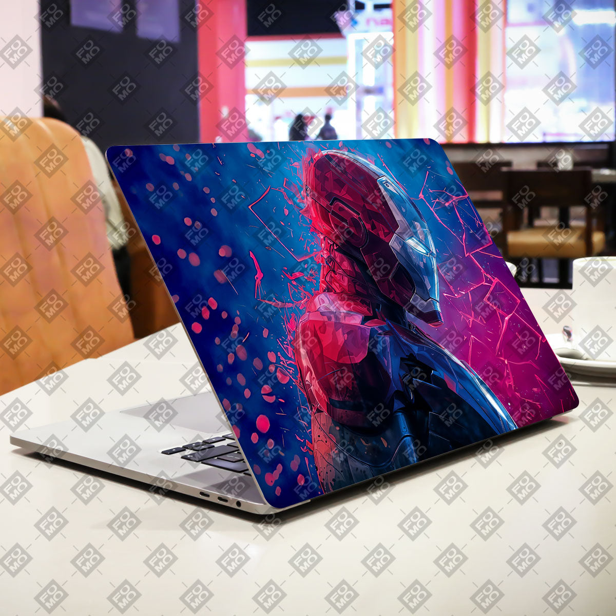 Iron Man Neon Tech Comic Laptop Skin