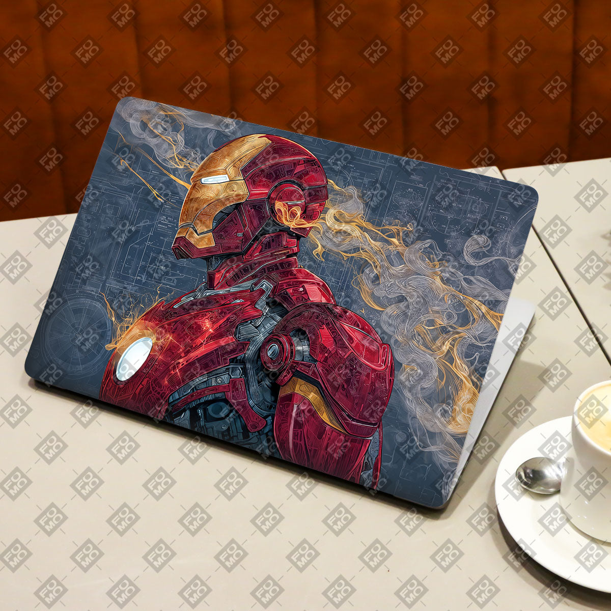 Iron Man Blueprint Comic Laptop Skin