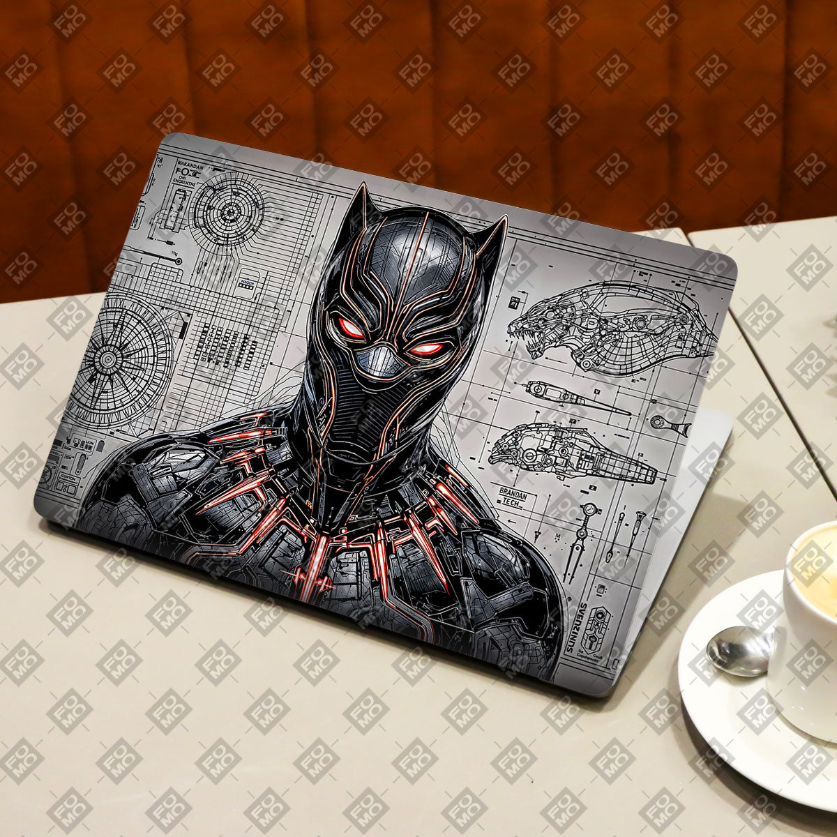 Black Panther Vibranium Tech Comic Laptop Skin