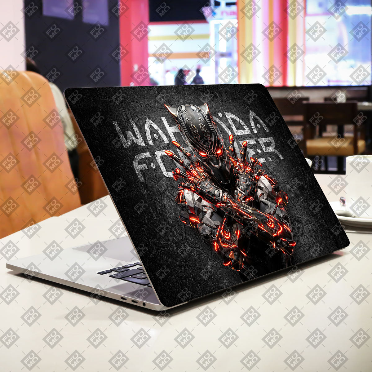 Black Panther Glowing Fury Comic Laptop Skin