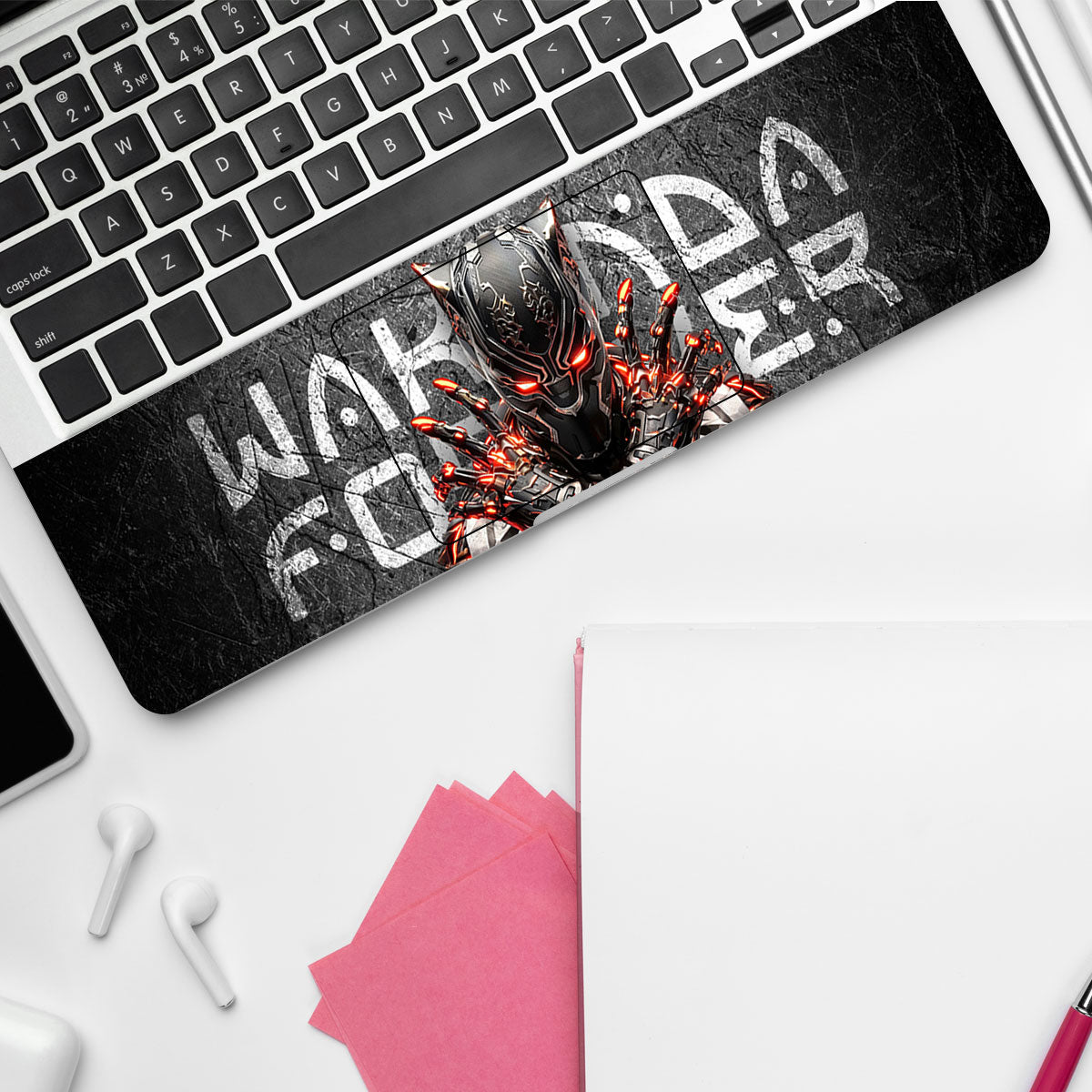 Black Panther Glowing Fury Comic Laptop Skin