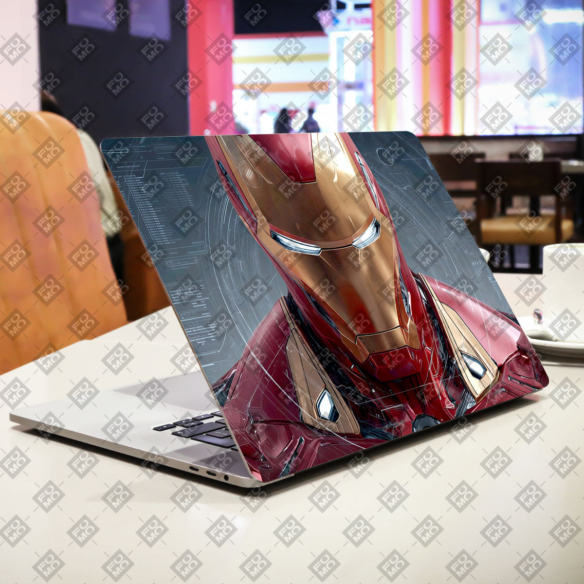 Iron Man Faceplate Comics Laptop Skin