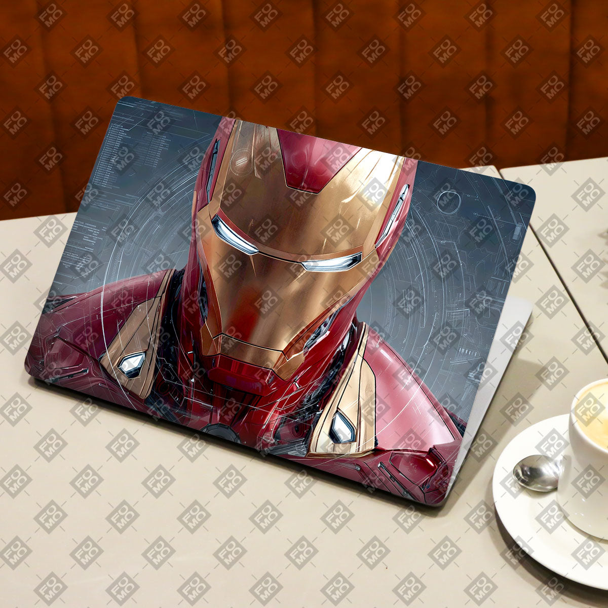 Iron Man Faceplate Comics Laptop Skin