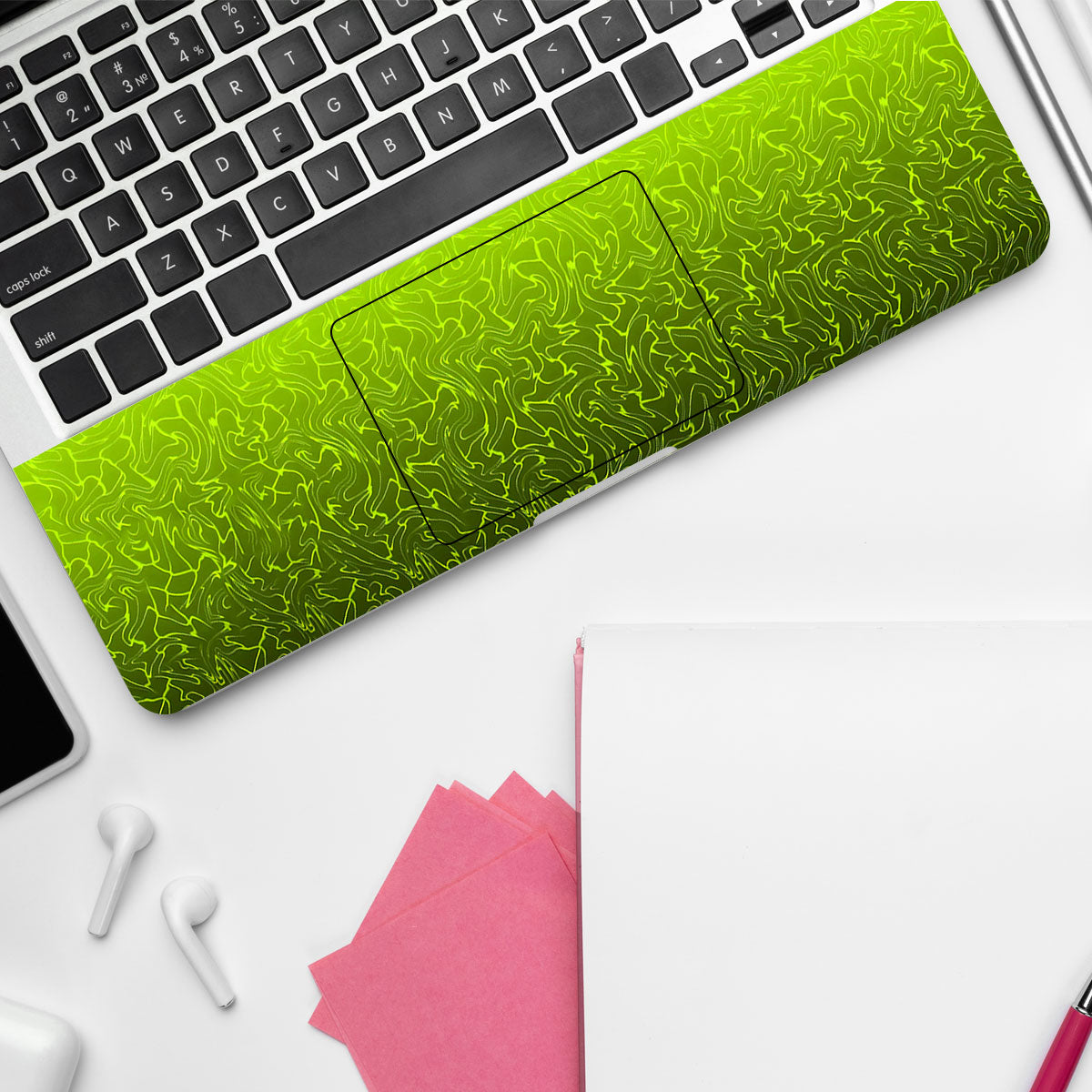 Lime Yellow to Black Gradient Laptop Skin