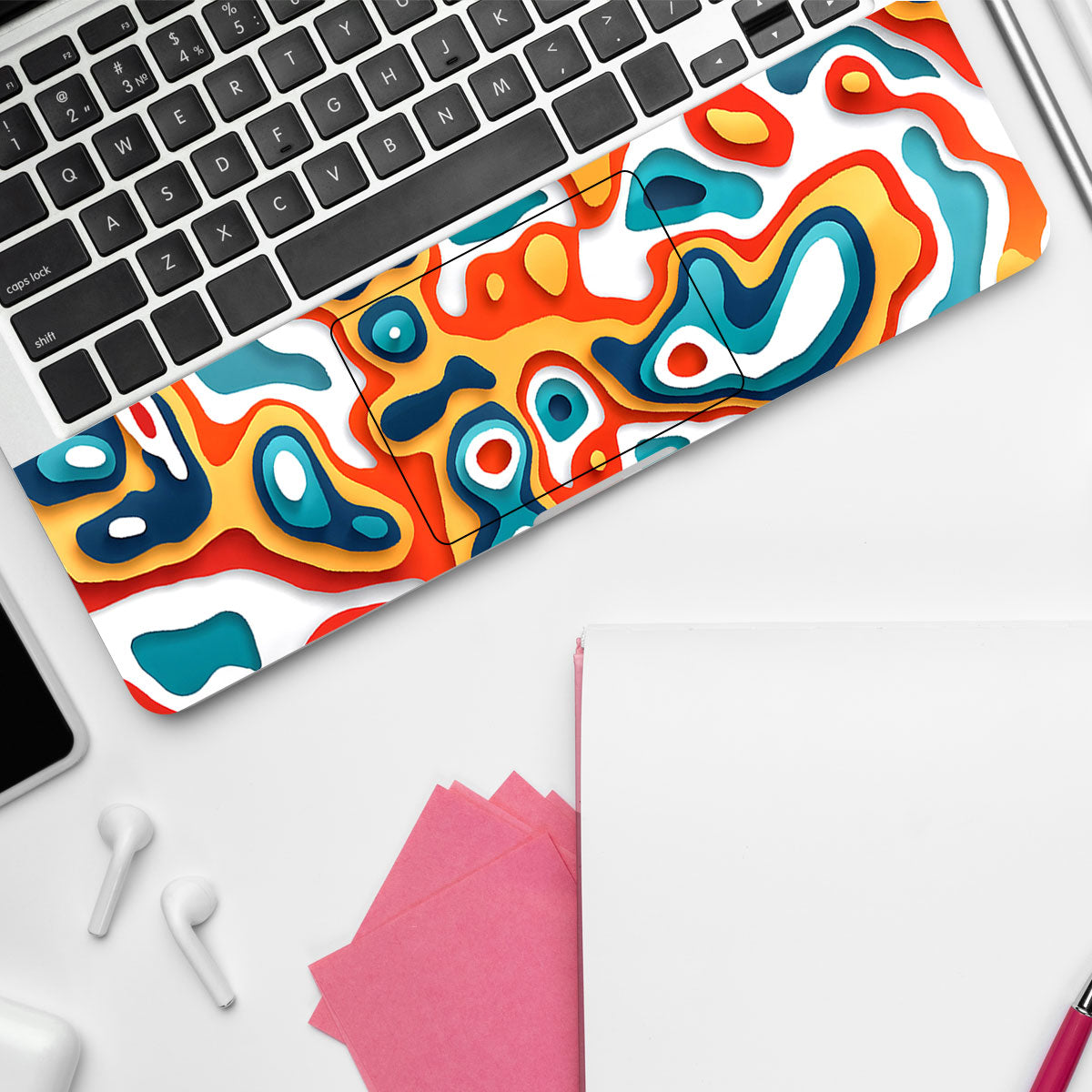 Coral Topography Laptop Skin