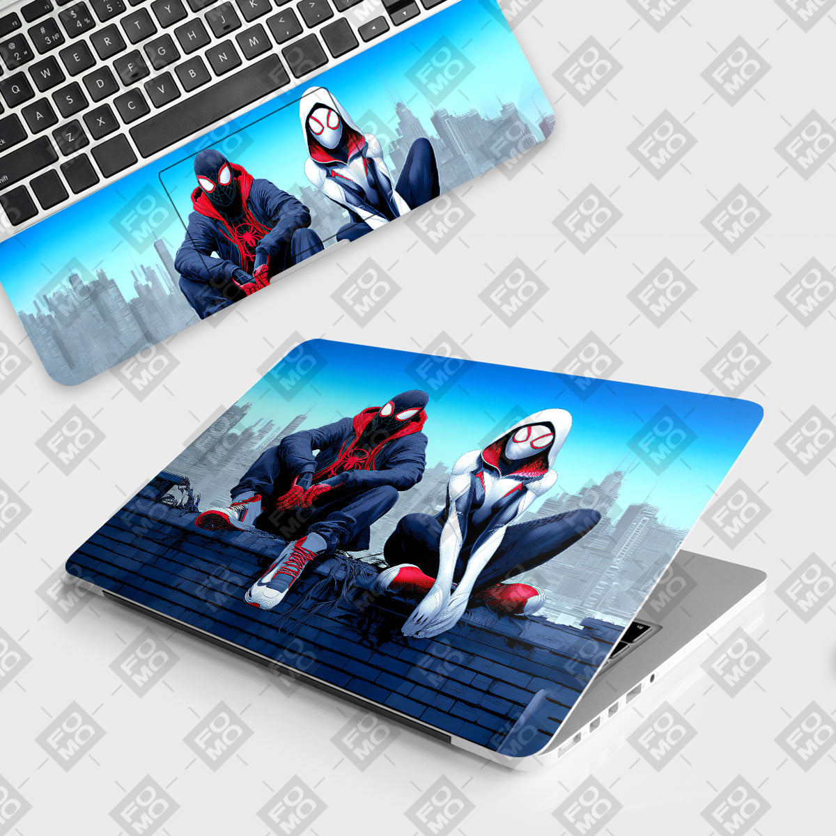 Rooftop Spiderman Duo Movies Laptop Skin