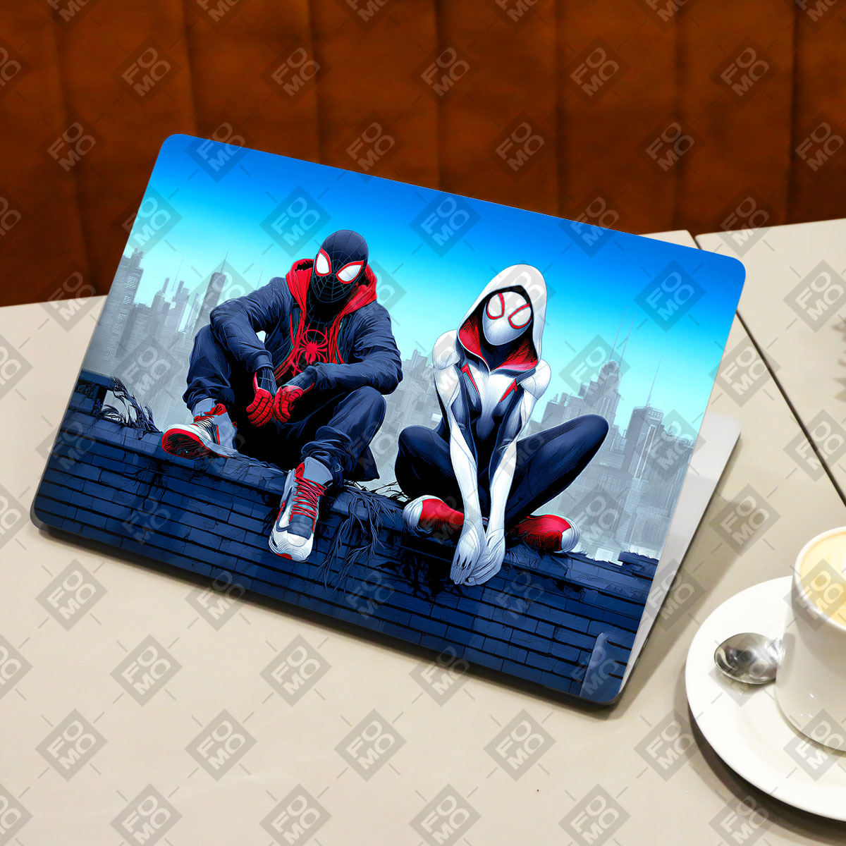 Rooftop Spiderman Duo Movies Laptop Skin