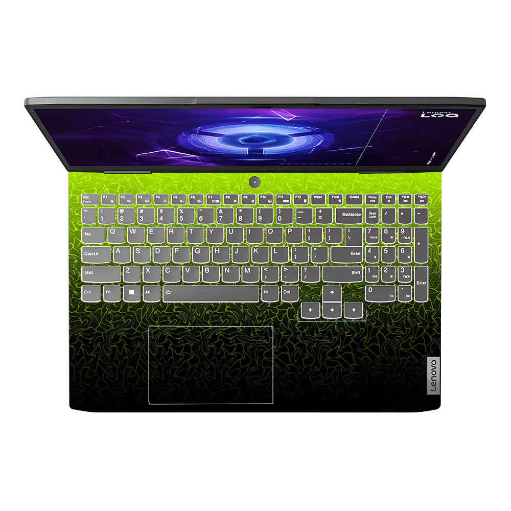 Lime Yellow to Black Gradient Lenovo LOQ 2023 15IRH8, 15APH8 Laptop Skin