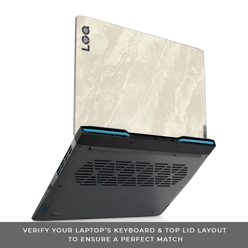 Textured Marble Lenovo LOQ 2023 15IRH8, 15APH8 Laptop Skin
