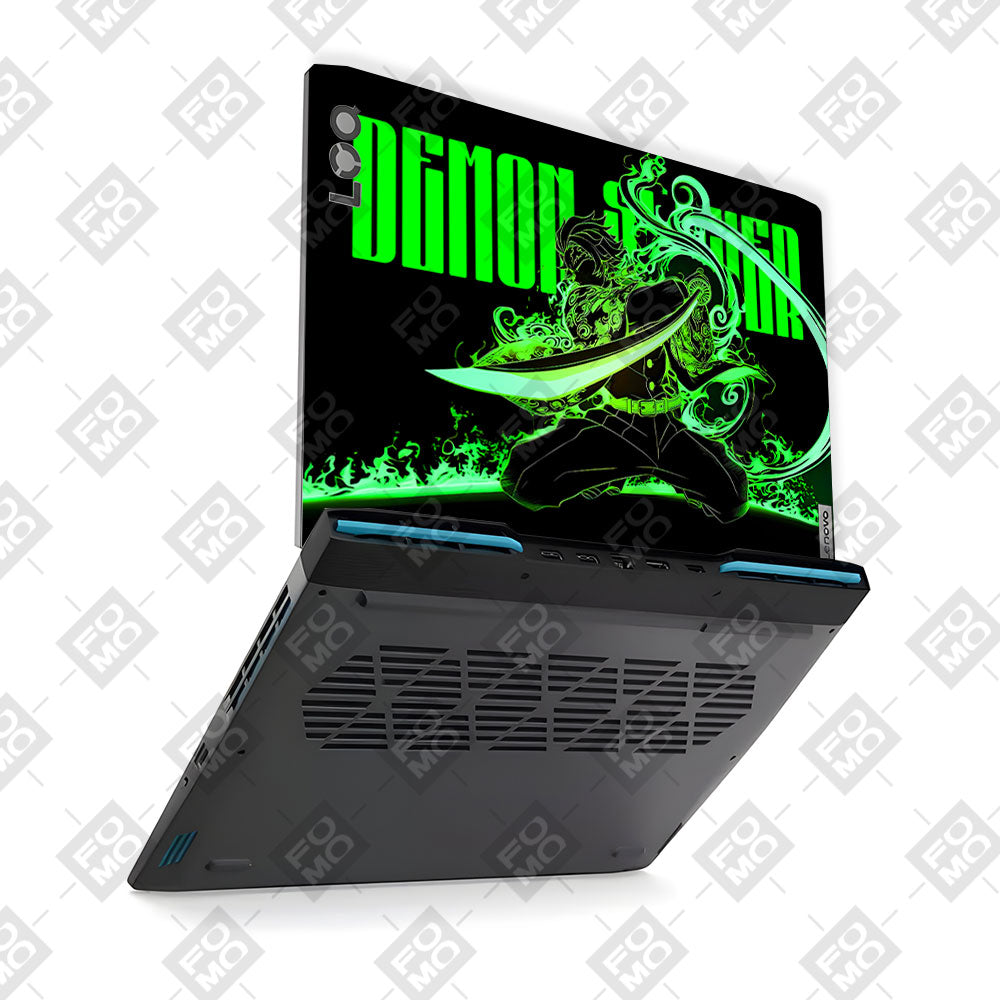 Tanjiro Green Flame Dance Lenovo LOQ 2023 15IRH8, 15APH8 3D Laptop Skin