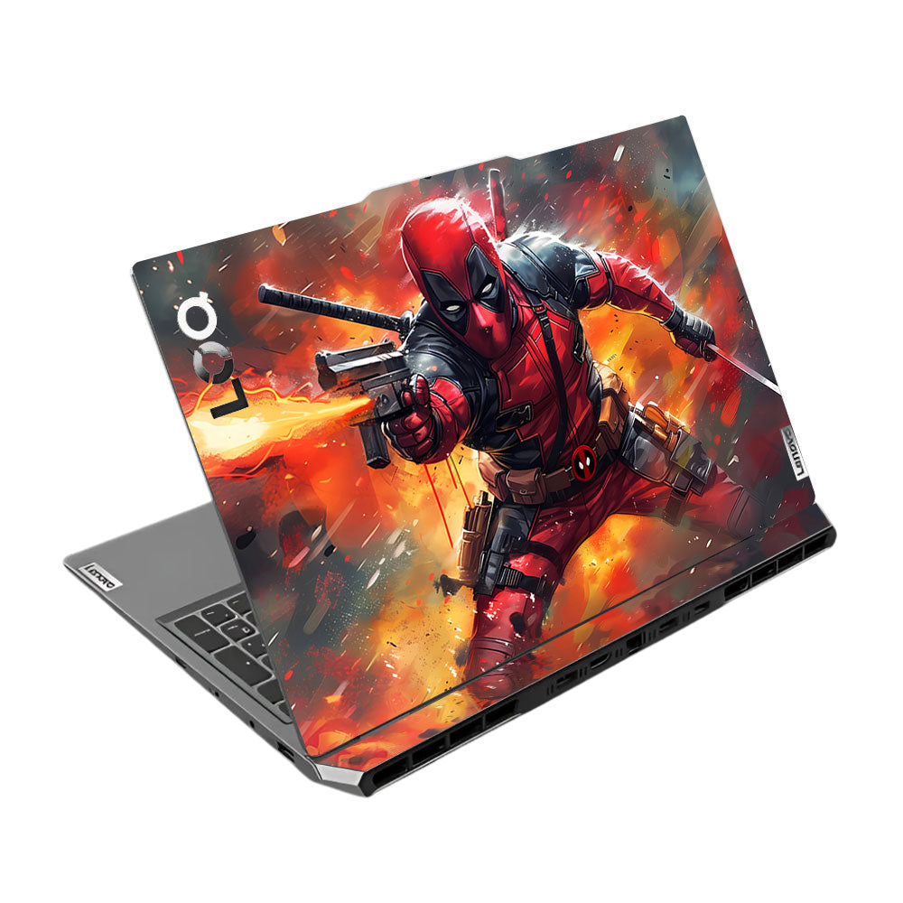 Deadpool in Action Lenovo LOQ 2024 Laptop Skin