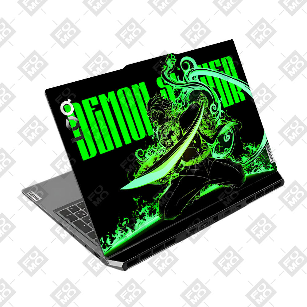 Tanjiro Green Flame Dance Lenovo LOQ 2024, 2025 3D Laptop Skin