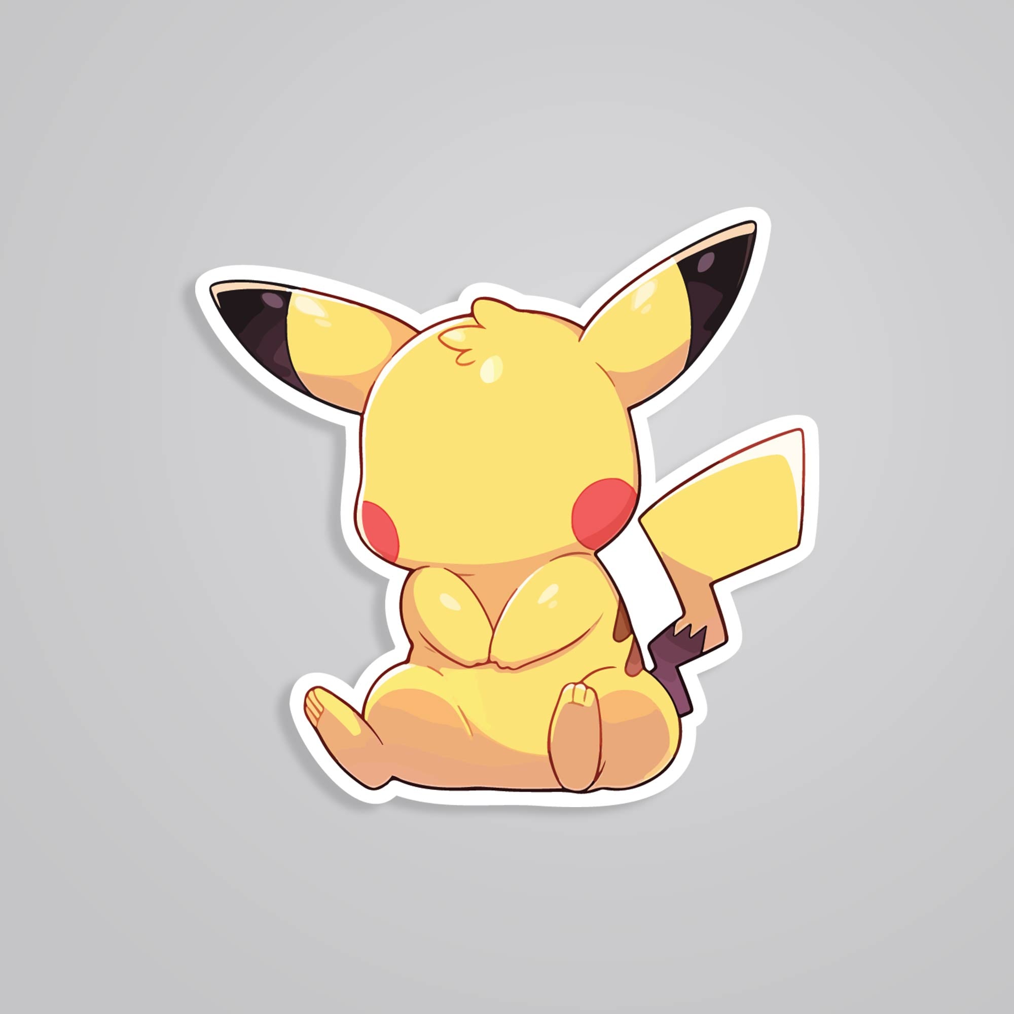 Fomo Store Stickers Anime Pikachu Sitting Cutely