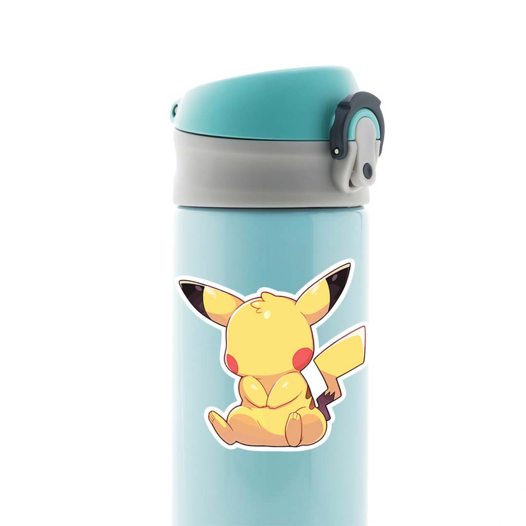 Pikachu Sitting Cutely Anime Stickers