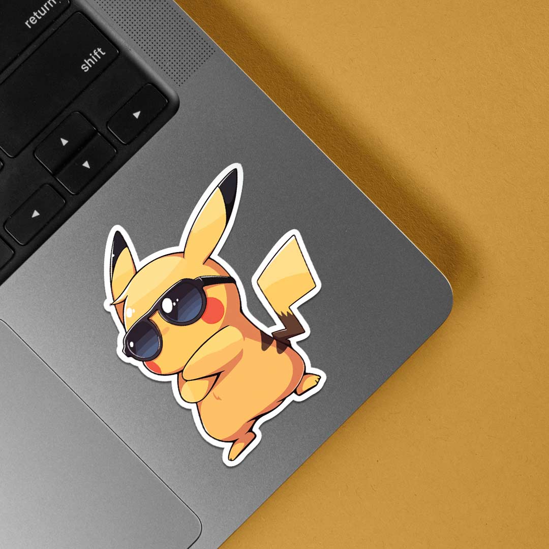 Cool Pikachu with Shades Anime Stickers