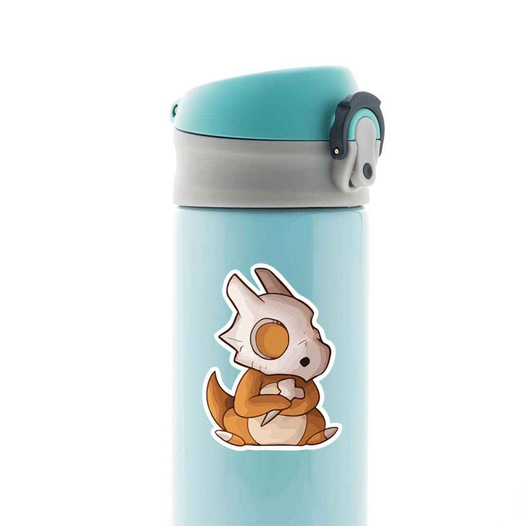 Cubone with Skull Helmet Anime Stickers