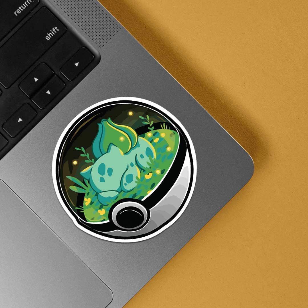 Bulbasaur in Pokeball  Anime Stickers