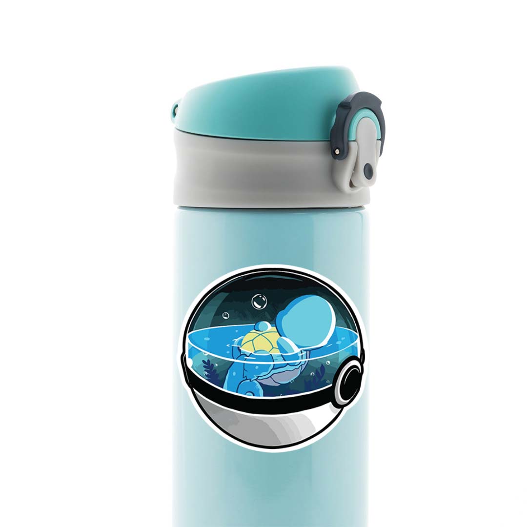 Squirtle in Water Pokeball Anime Stickers