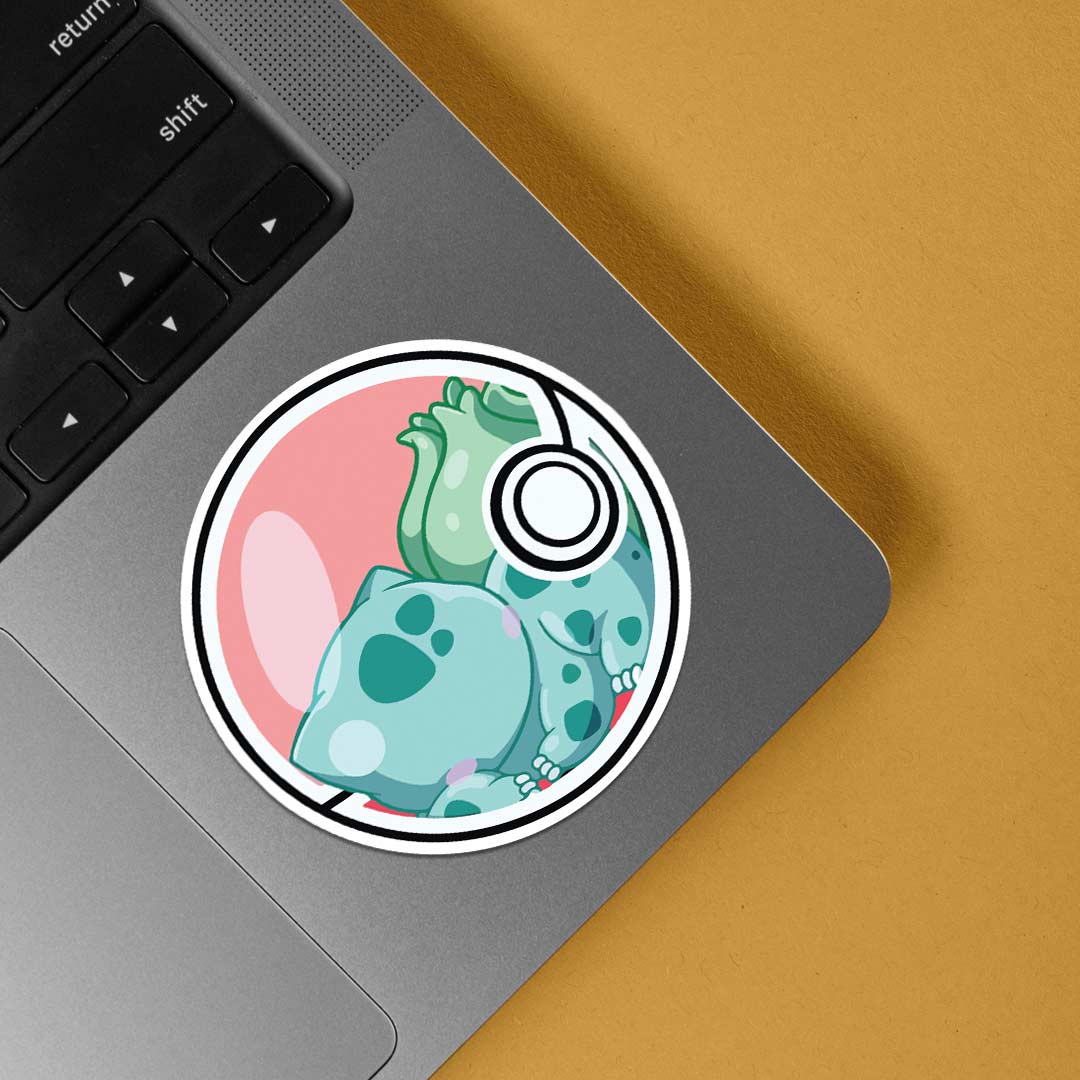 Bulbasaur in Nature Ball Anime Stickers