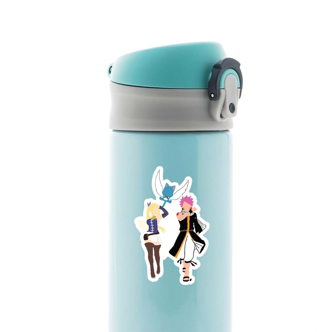 Natsu, Lucy & Happy Minimalist Anime Stickers