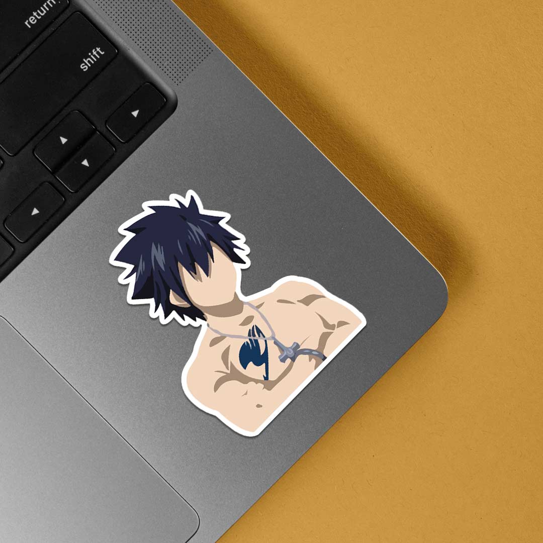 Minimalist Gray Fullbuster Anime Stickers