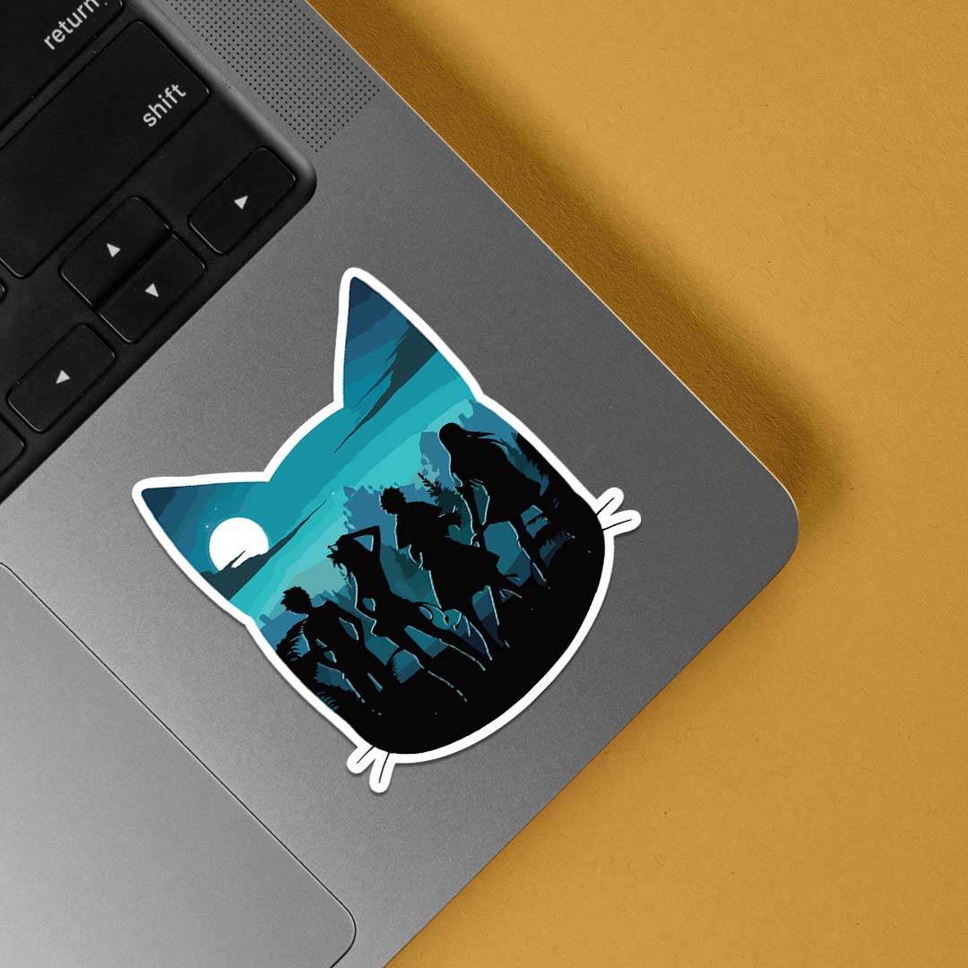 Fairy Tail Happy Silhouette Anime Stickers