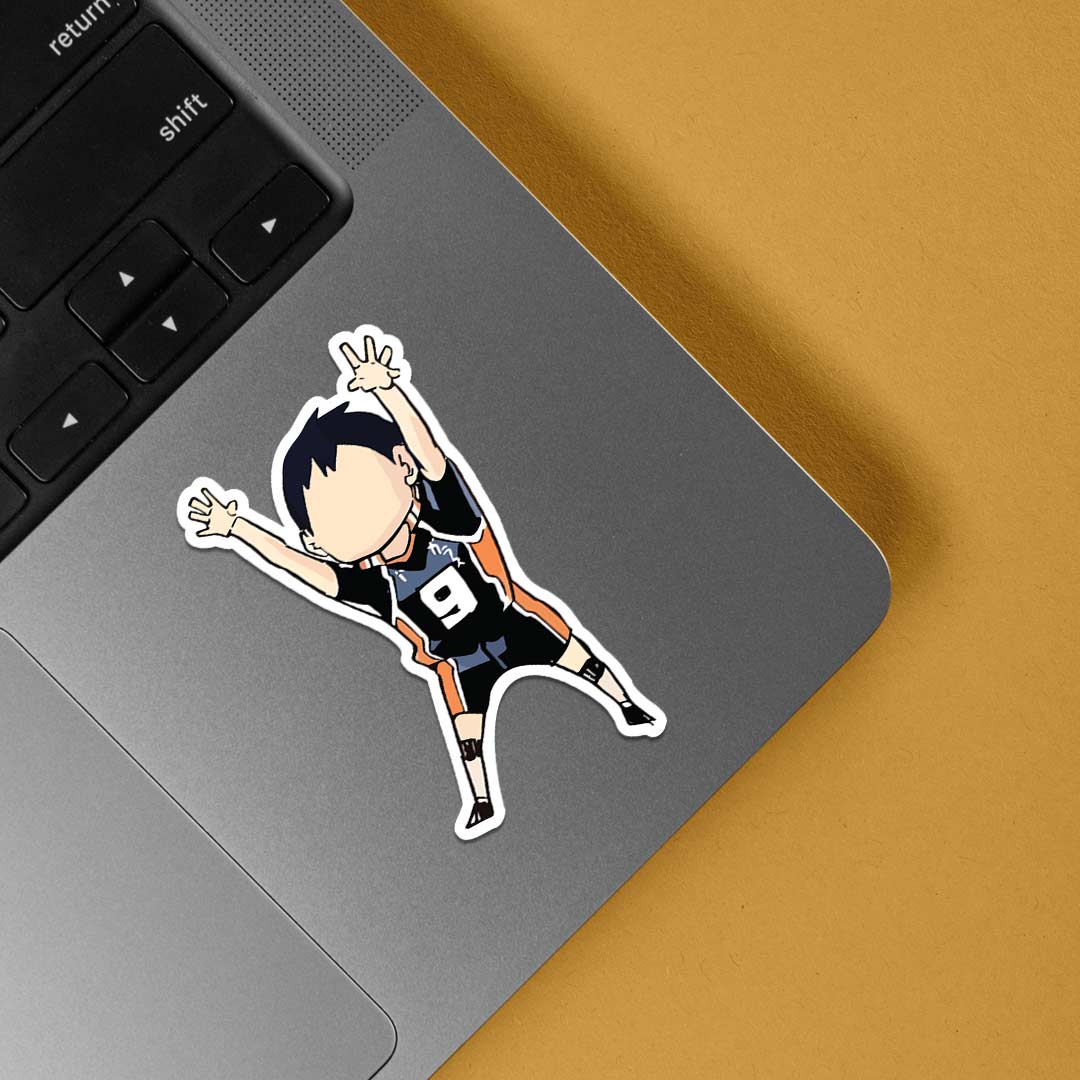 Chibi Kageyama Jumping Anime Stickers