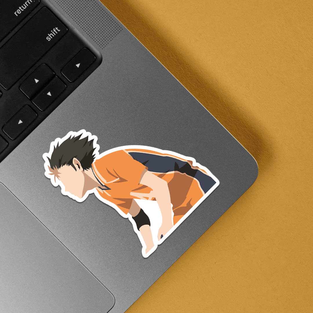 Nishinoya Yu Defense Stance Anime Stickers