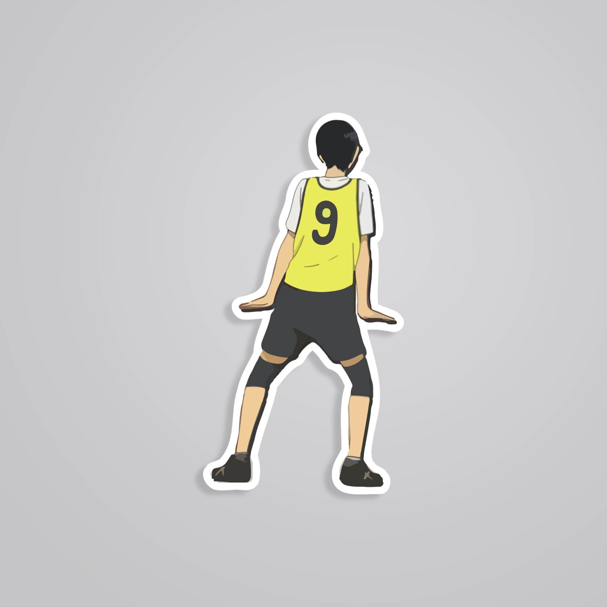 Fomo Store Stickers Anime Kageyama Number 9 Yellow Jersey