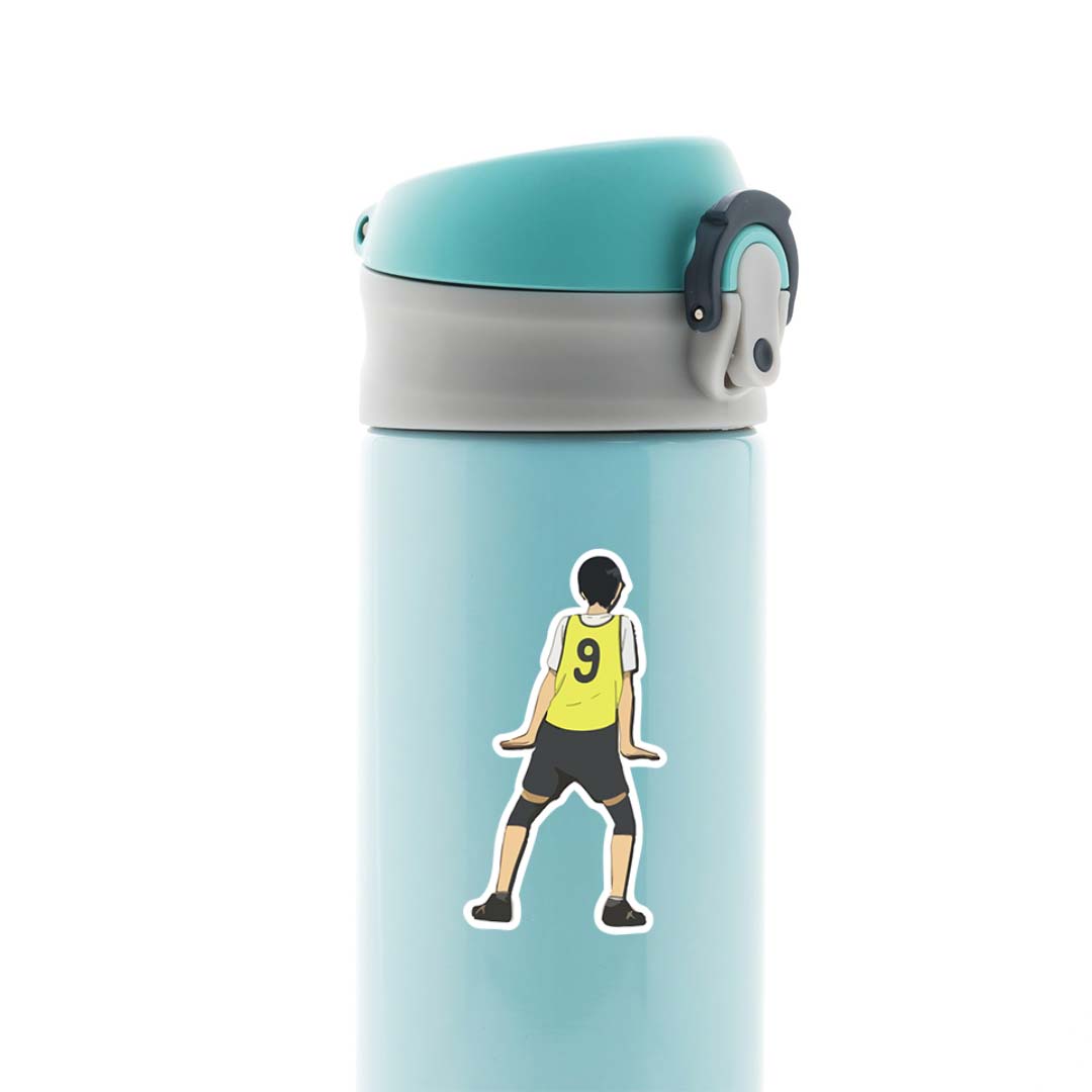 Kageyama Number 9 Yellow Jersey Anime Stickers