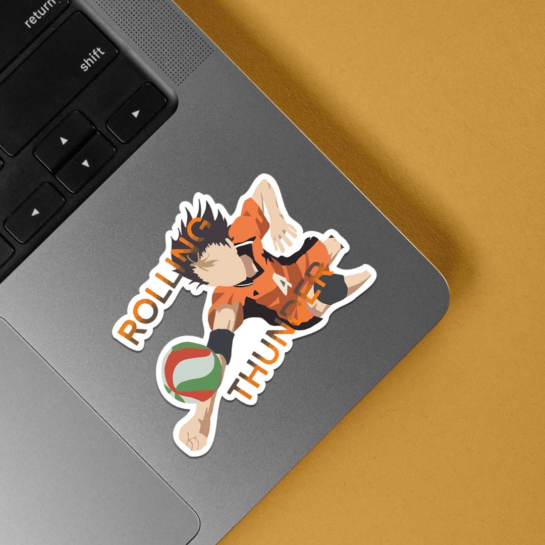 Nishinoya Rolling Thunder Anime Stickers