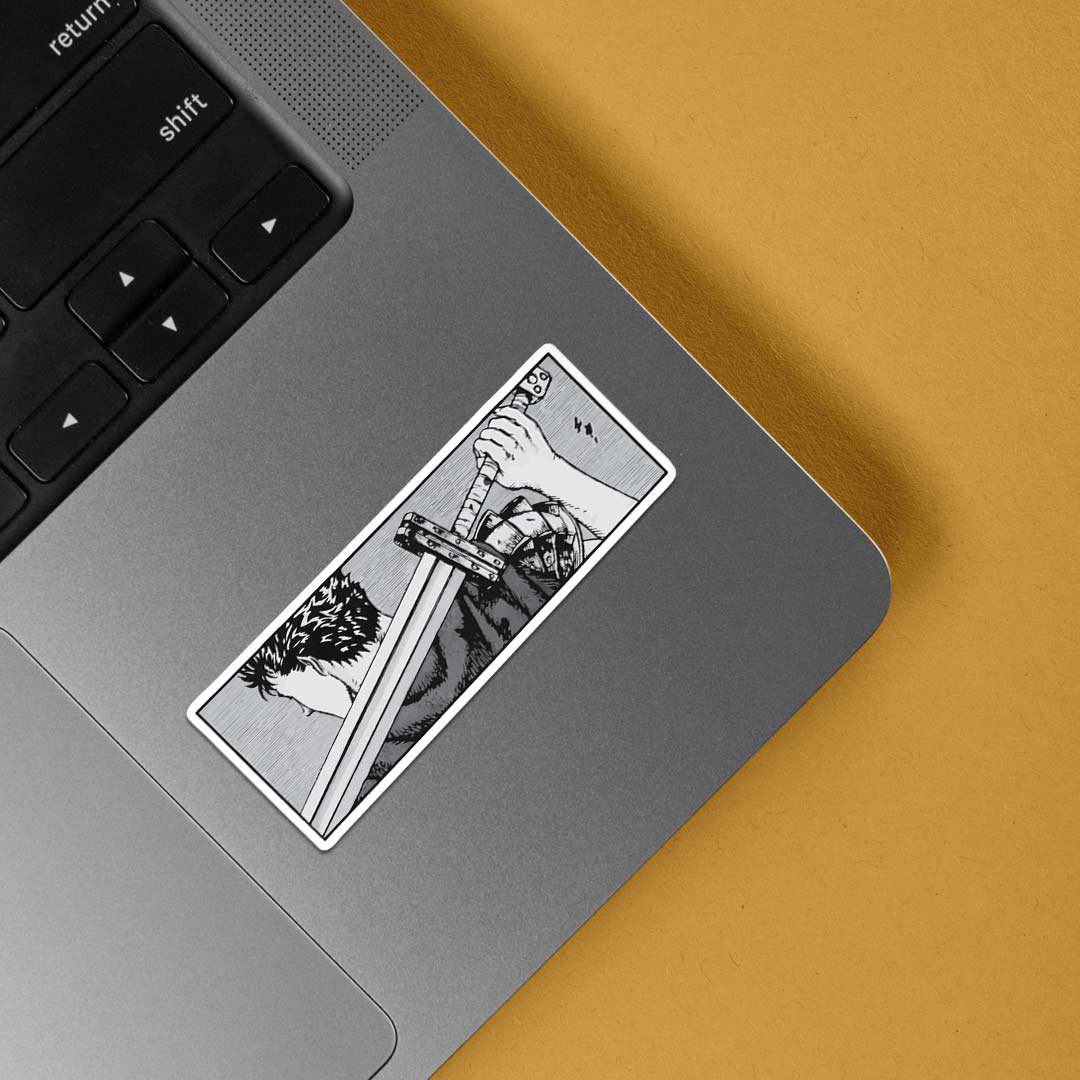 Guts Berserk Sword Backshot Anime Stickers