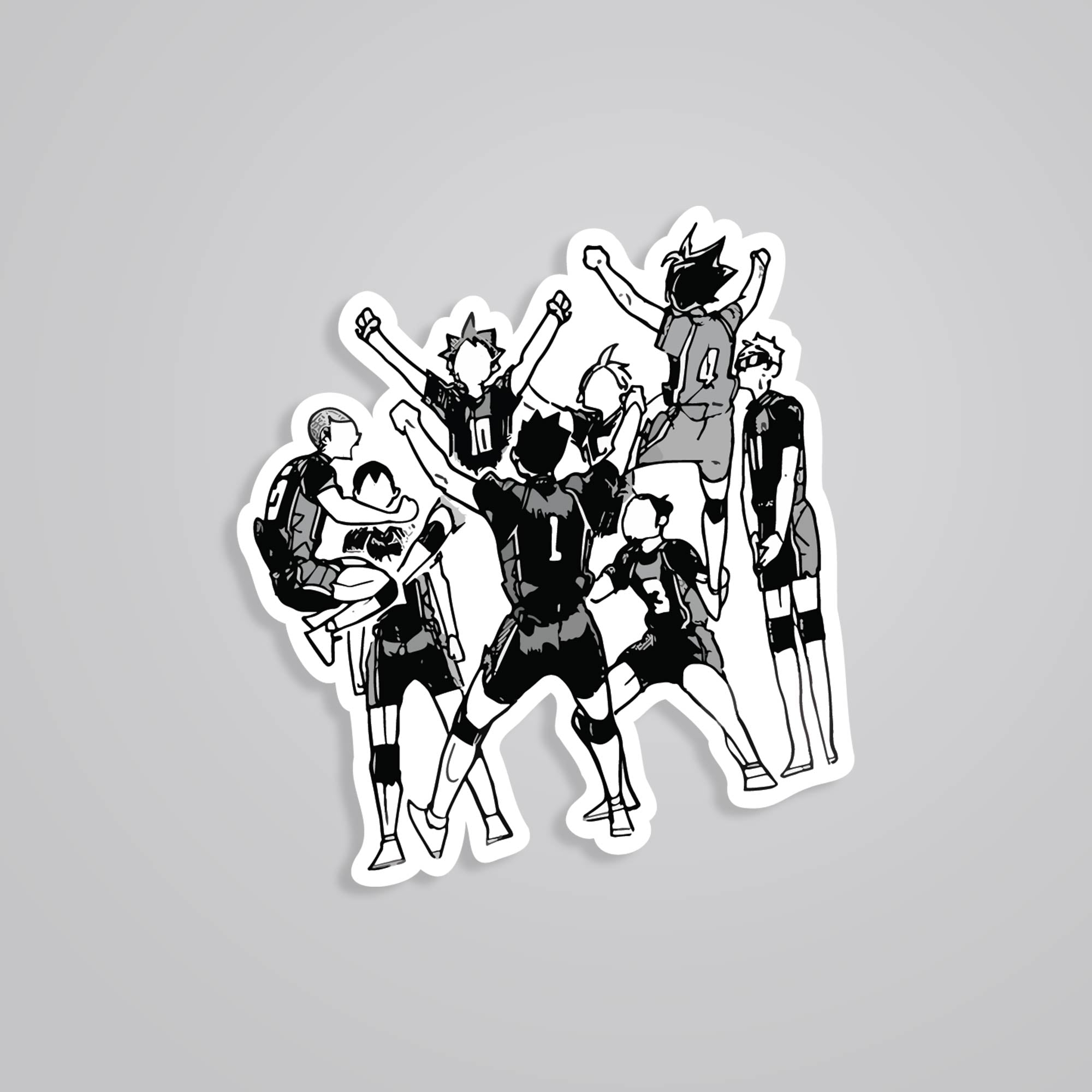 Fomo Store Stickers Anime Karasuno Team Celebration