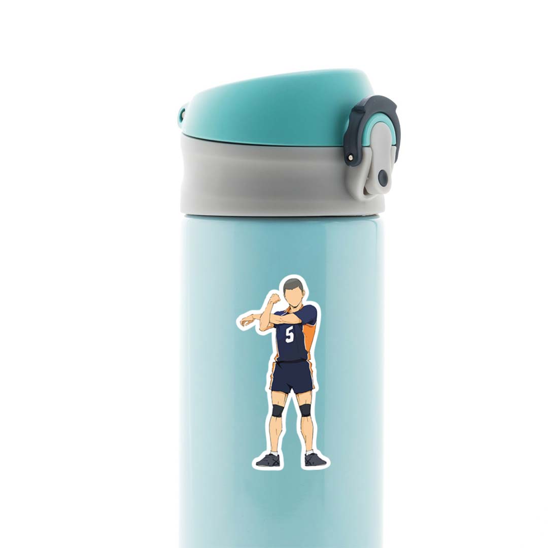 Tanaka Stretching Anime Stickers