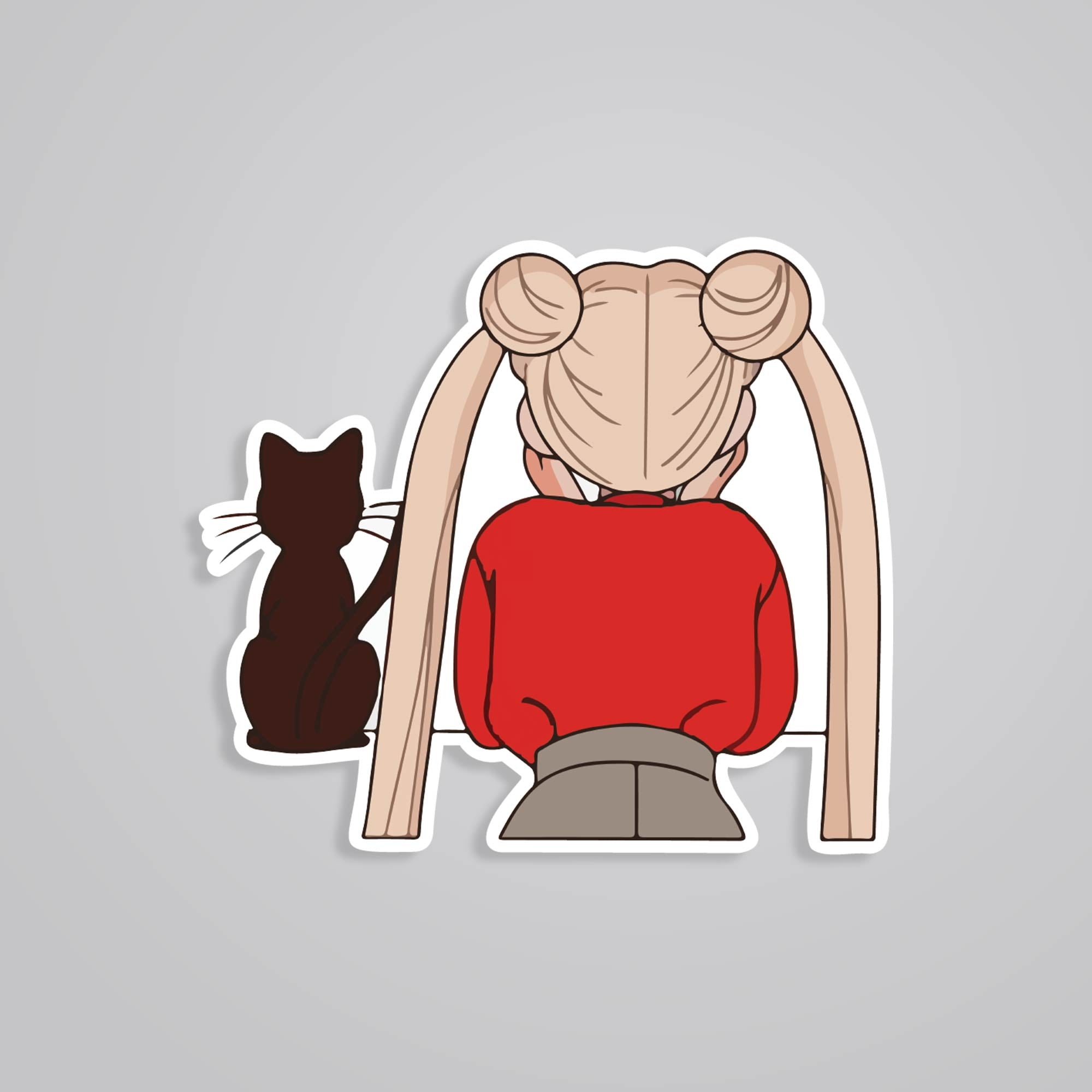 Fomo Store Stickers Anime Sailor Moon and Luna