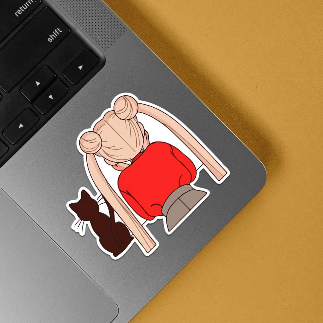 Sailor Moon and Luna Anime Stickers