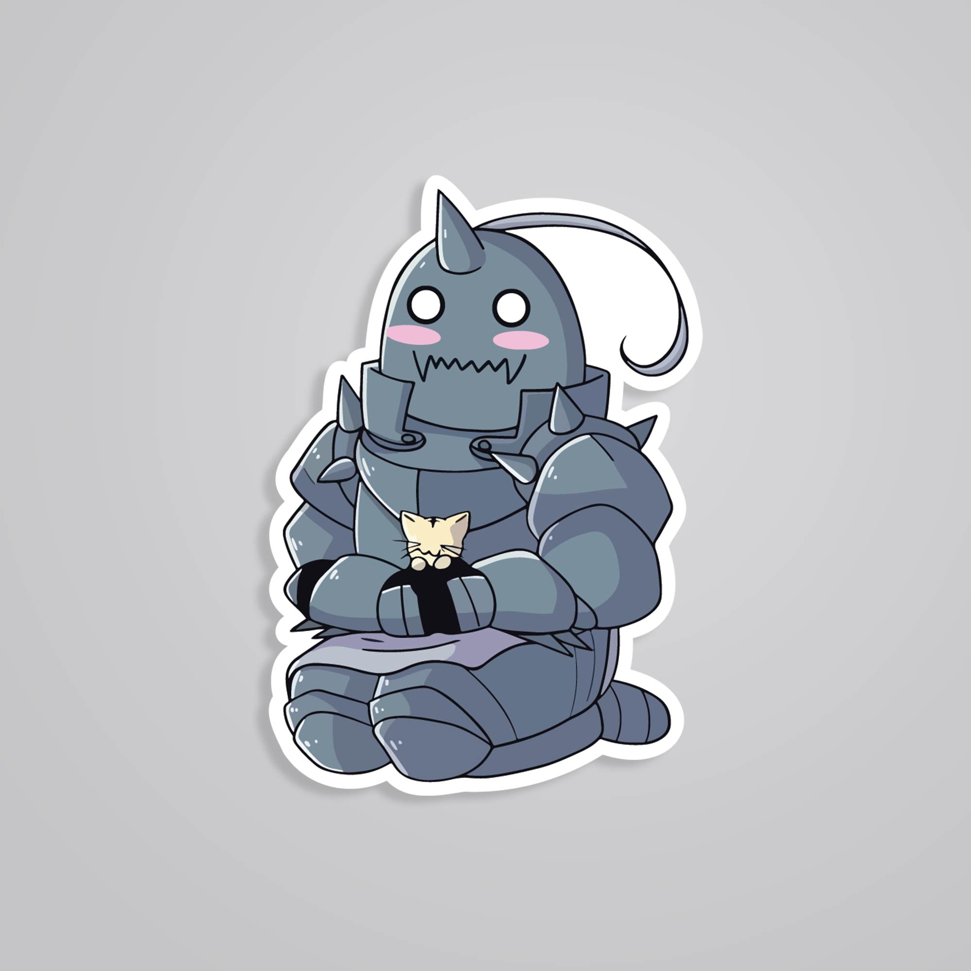 Fomo Store Stickers Anime Chibi Alphonse with Cat
