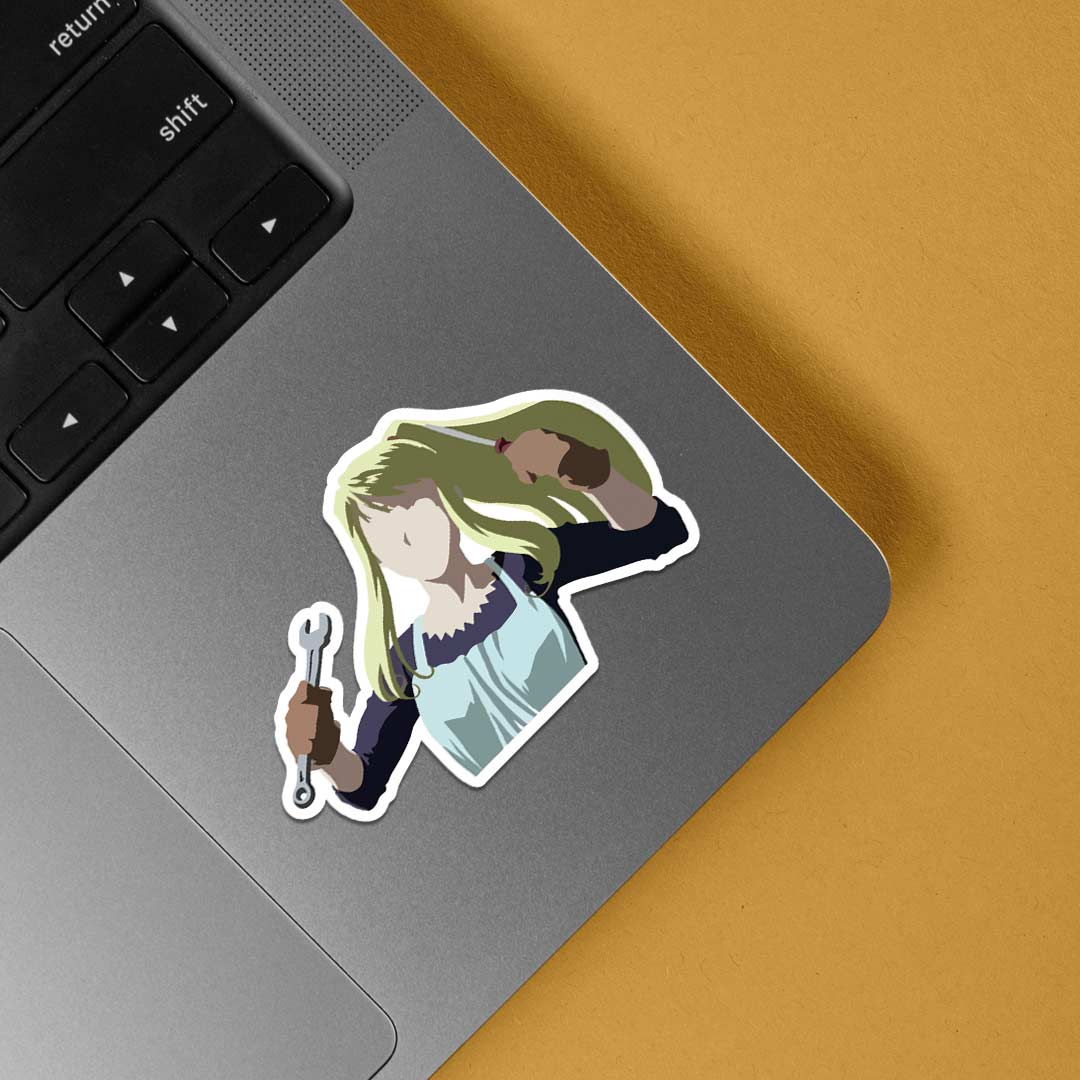 Winry Rockbell Minimalist Anime Stickers