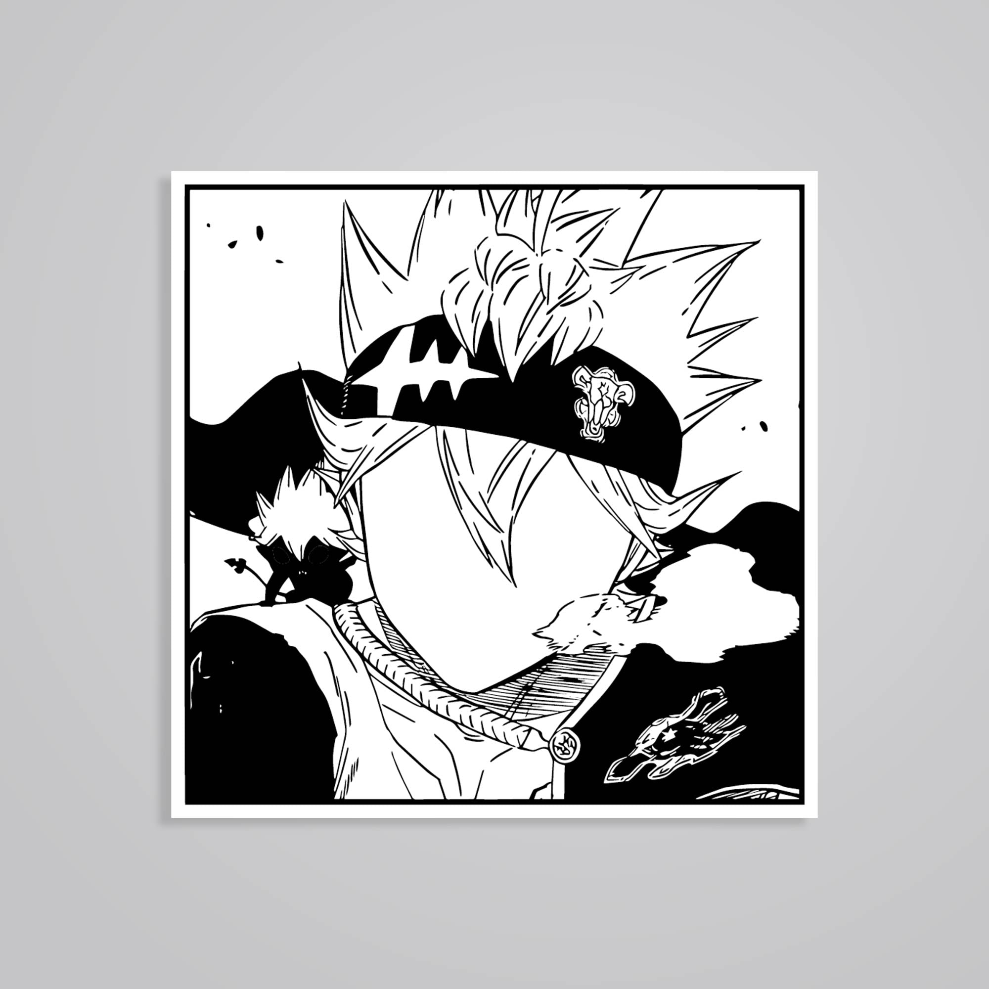 Fomo Store Stickers Anime Asta Minimalist Panel