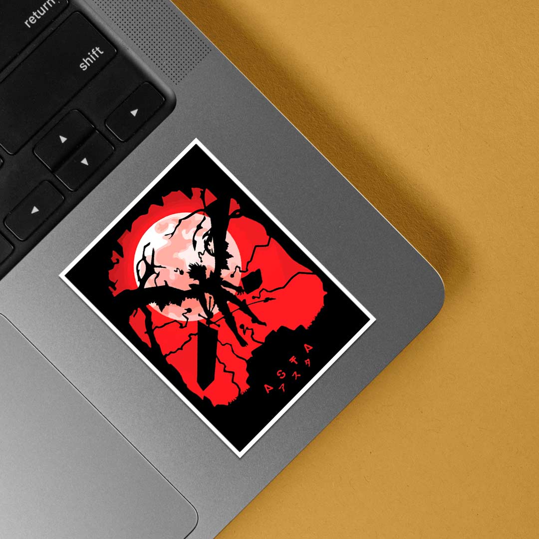 Demon Asta Silhouette Anime Stickers