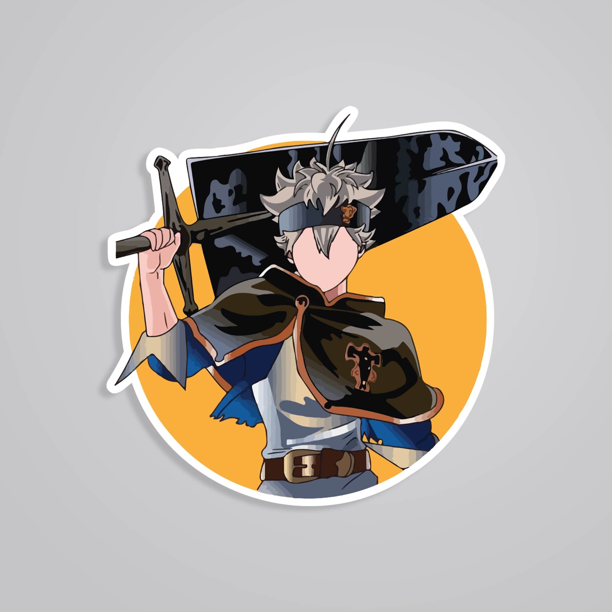 Fomo Store Stickers Anime Asta wielding his sword