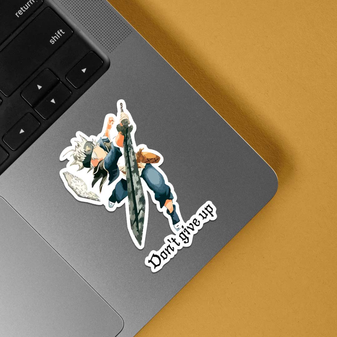 Don’t Give Up Asta Anime Stickers