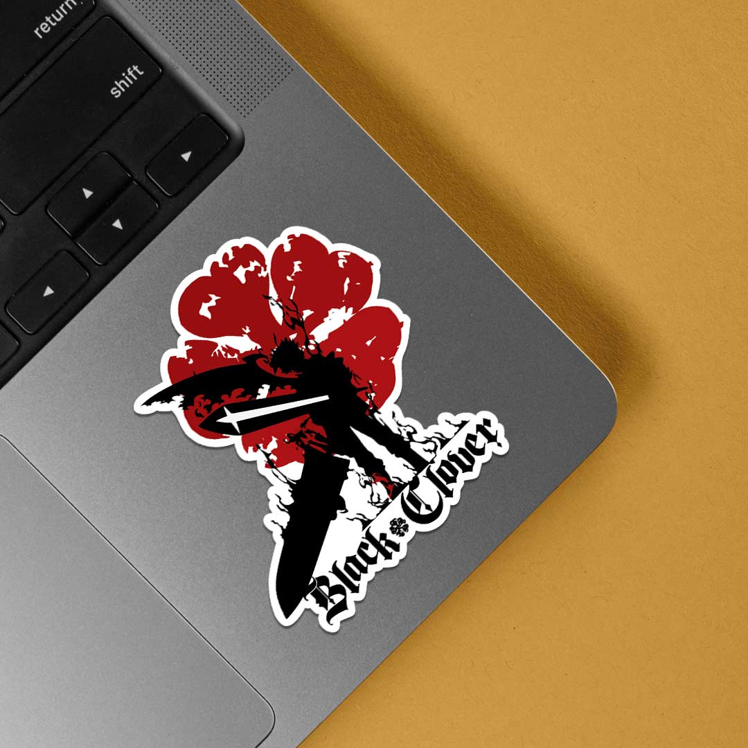 Asta in a demonic silhouette Anime Stickers