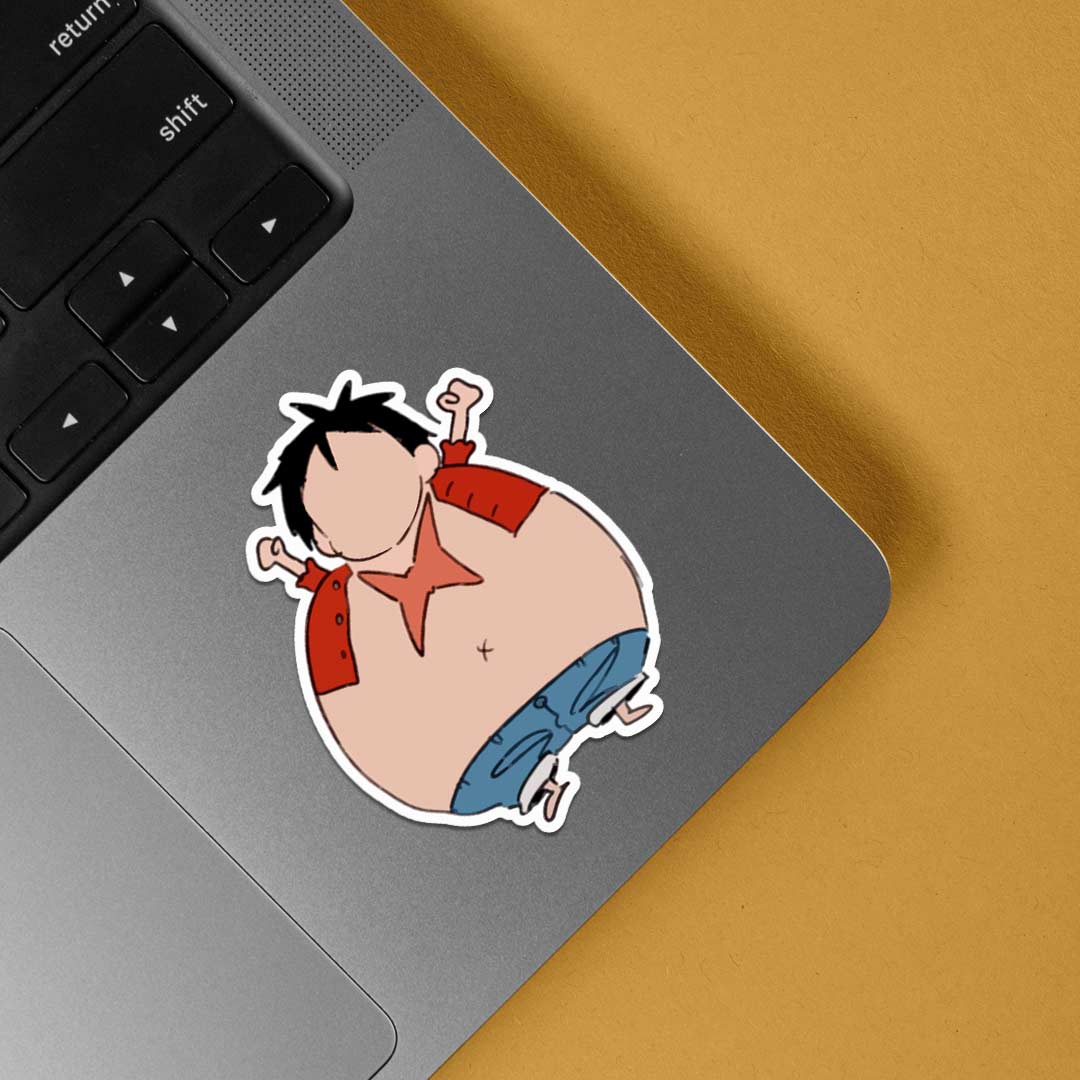Luffy Fat style Anime Stickers
