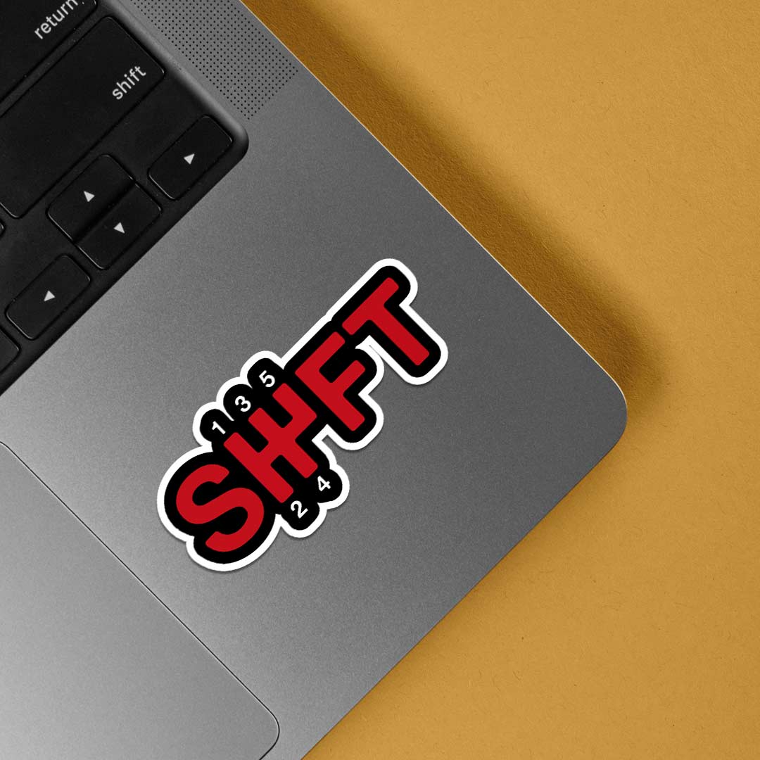 Manual Gear Shift Cars & Bikes Stickers