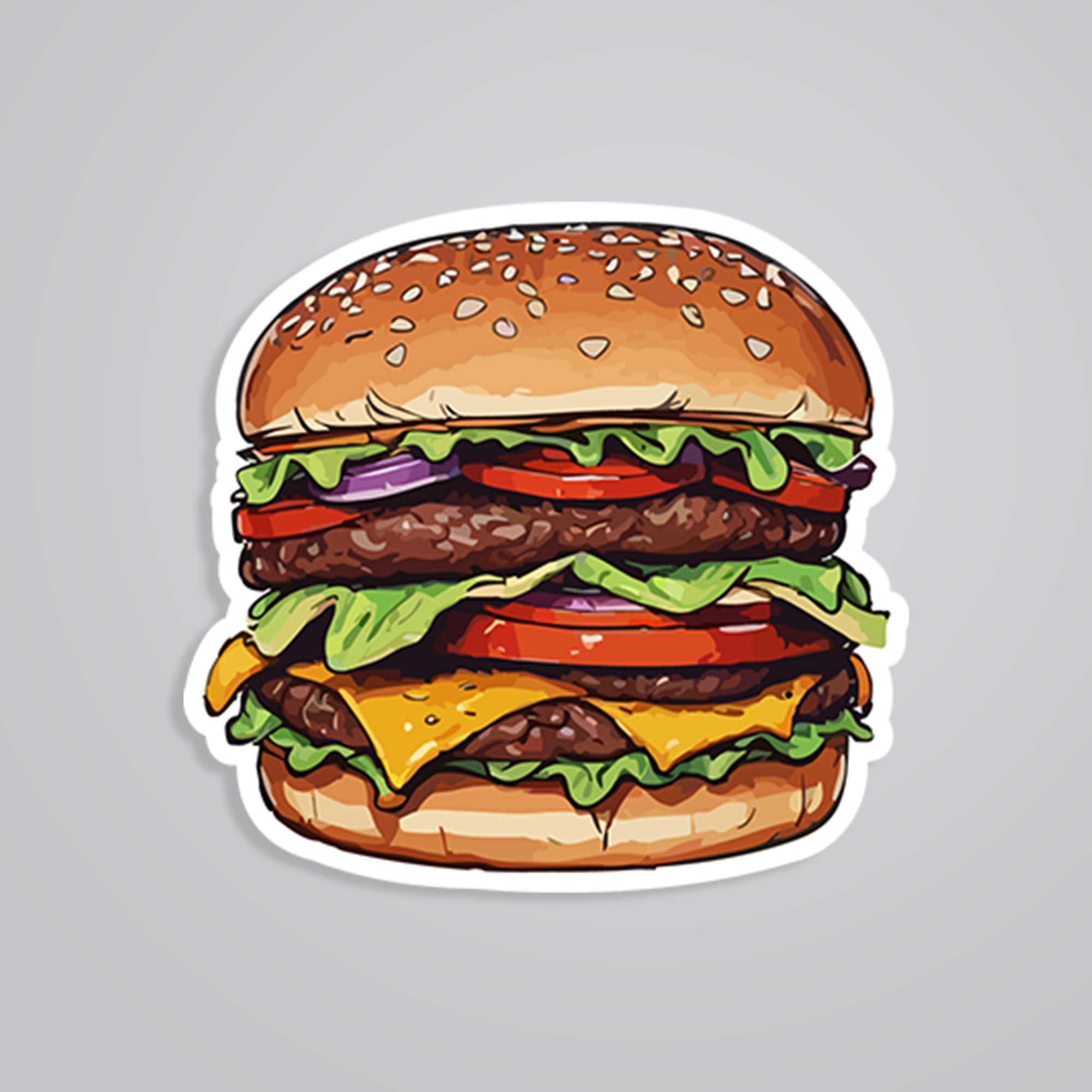 Yummy Burger Casual Stickers