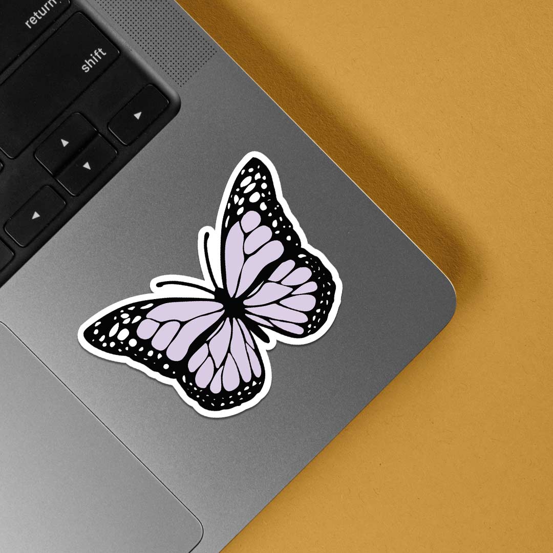 Purple Butterfly Casual Stickers