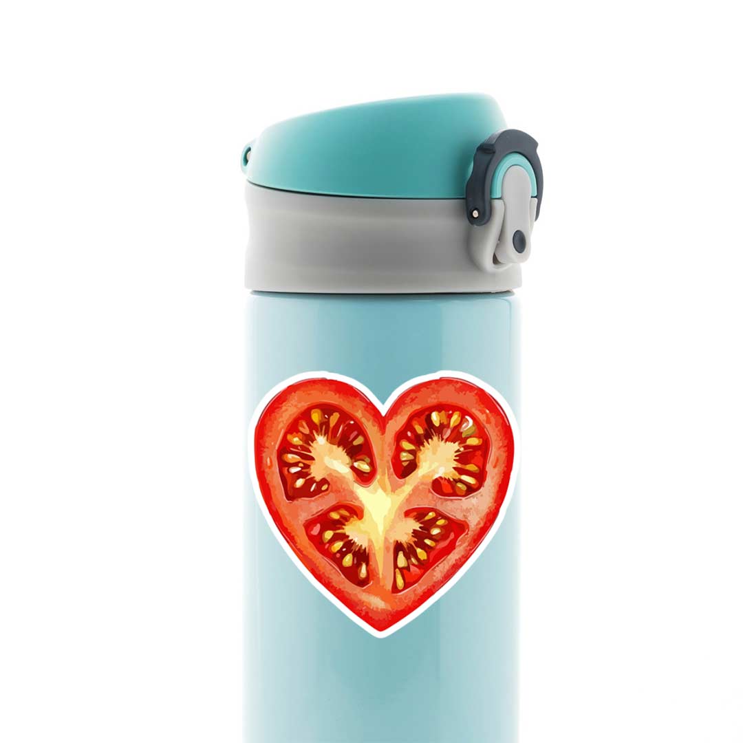 Heart Tomato Slice Casual Stickers