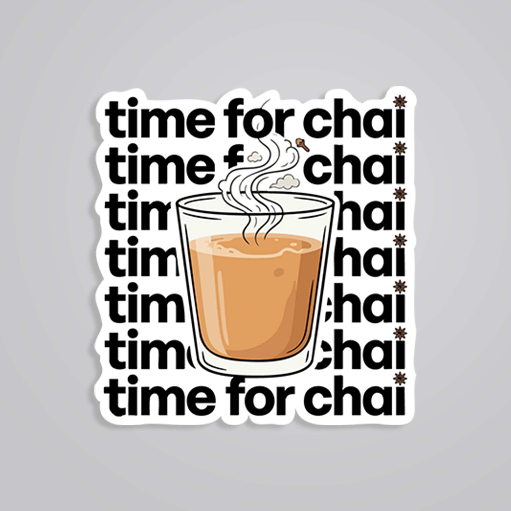 Time for Chai Casual Stickers