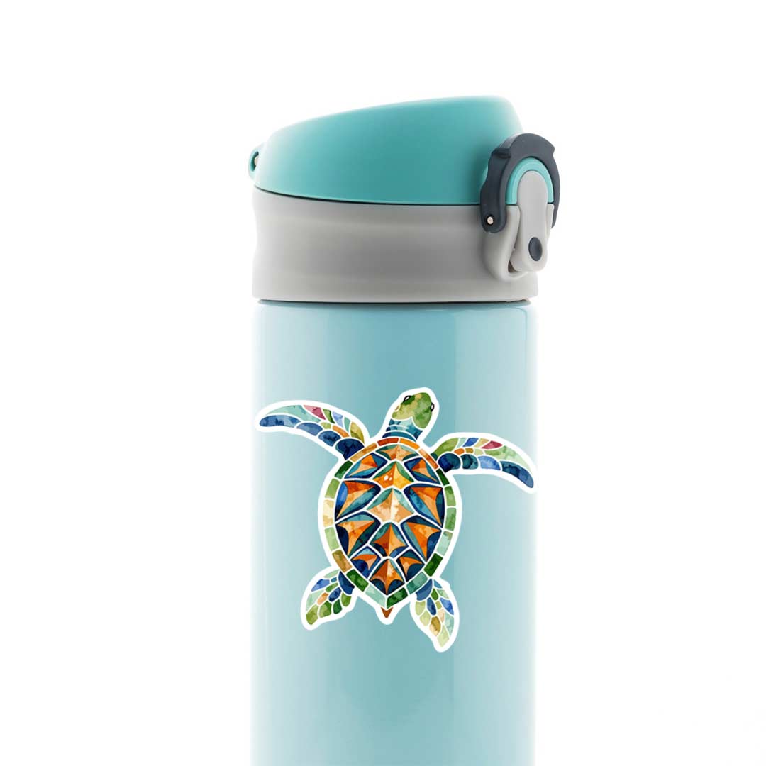 Colorful Turtle Mosaic Casual Stickers